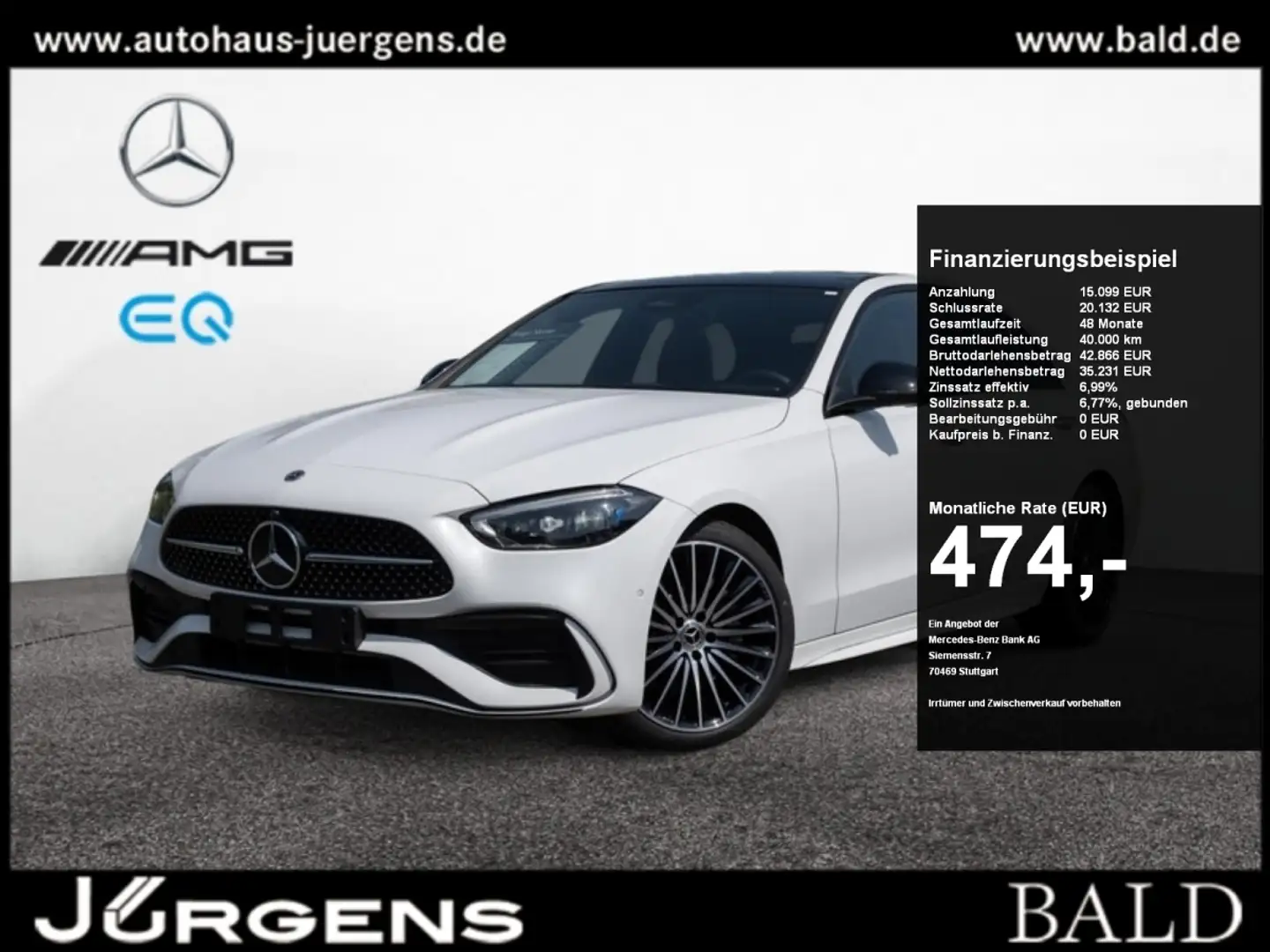 Mercedes-Benz C 300 d AMG-Sport/DIGITAL/360/Pano/Night/Memo/19 Blanco - 1