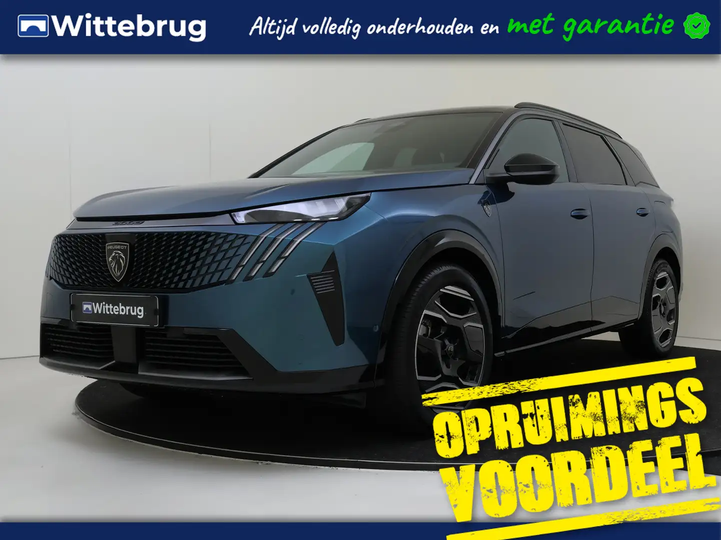 Peugeot 5008 e-5008 GT 210pk 73 kWh LEDER / ALCANTARA | 360 CAM Blauw - 1