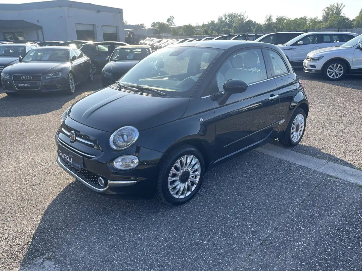 Fiat 500 1.2 MPi 69ch Eco BoîteAuto 8,000Kms GPS Toit Panor Noir - 1