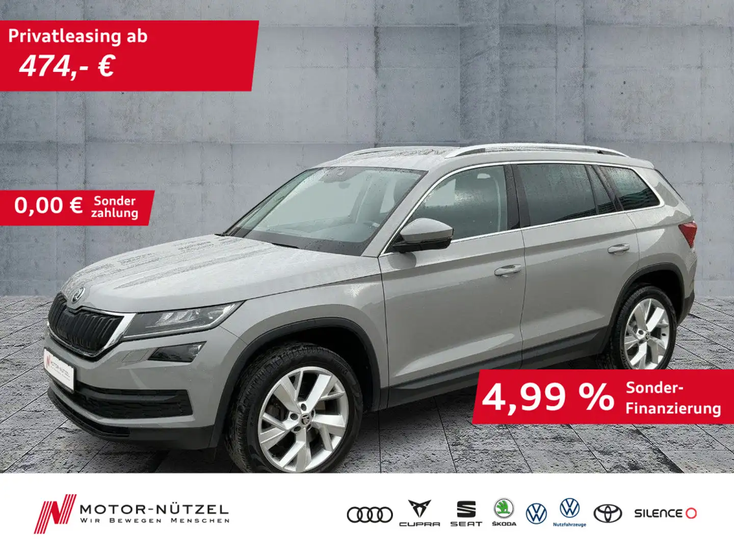Skoda Kodiaq 2.0 TSI 4x4 DSG STYLE LED+NAV+SHZ+RFK+AHK Grau - 1