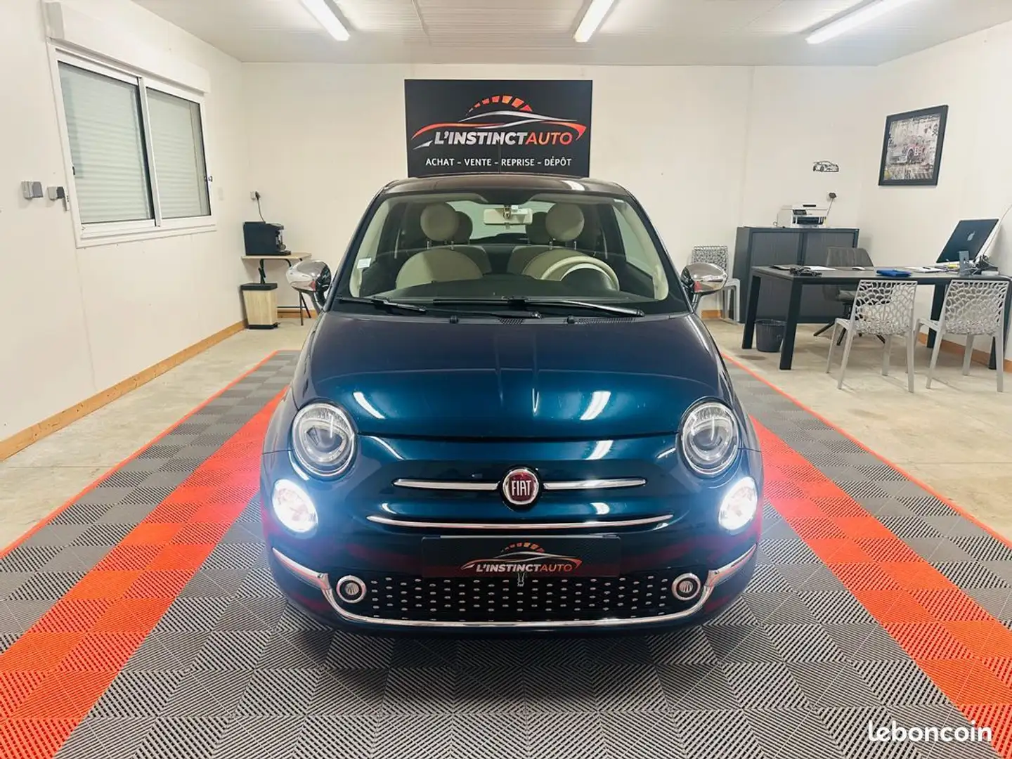 Fiat 500 1.2 69 ch FINITION LOUNGE Bleu - 2