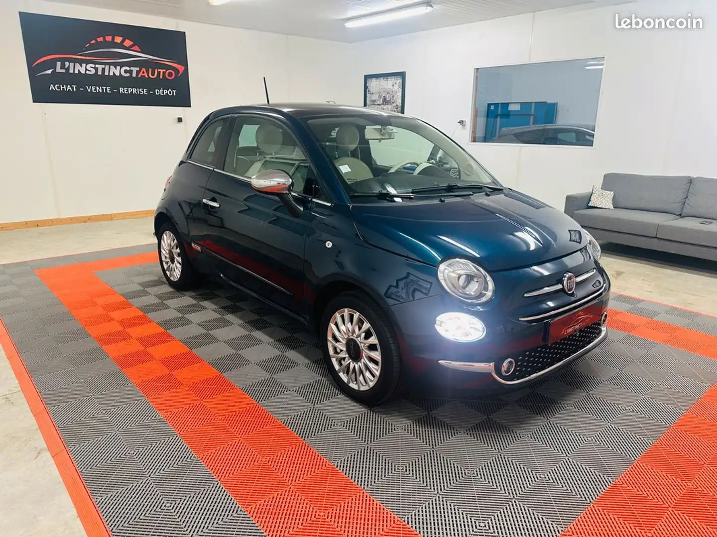 Fiat 500 1.2 69 ch FINITION LOUNGE Bleu - 1