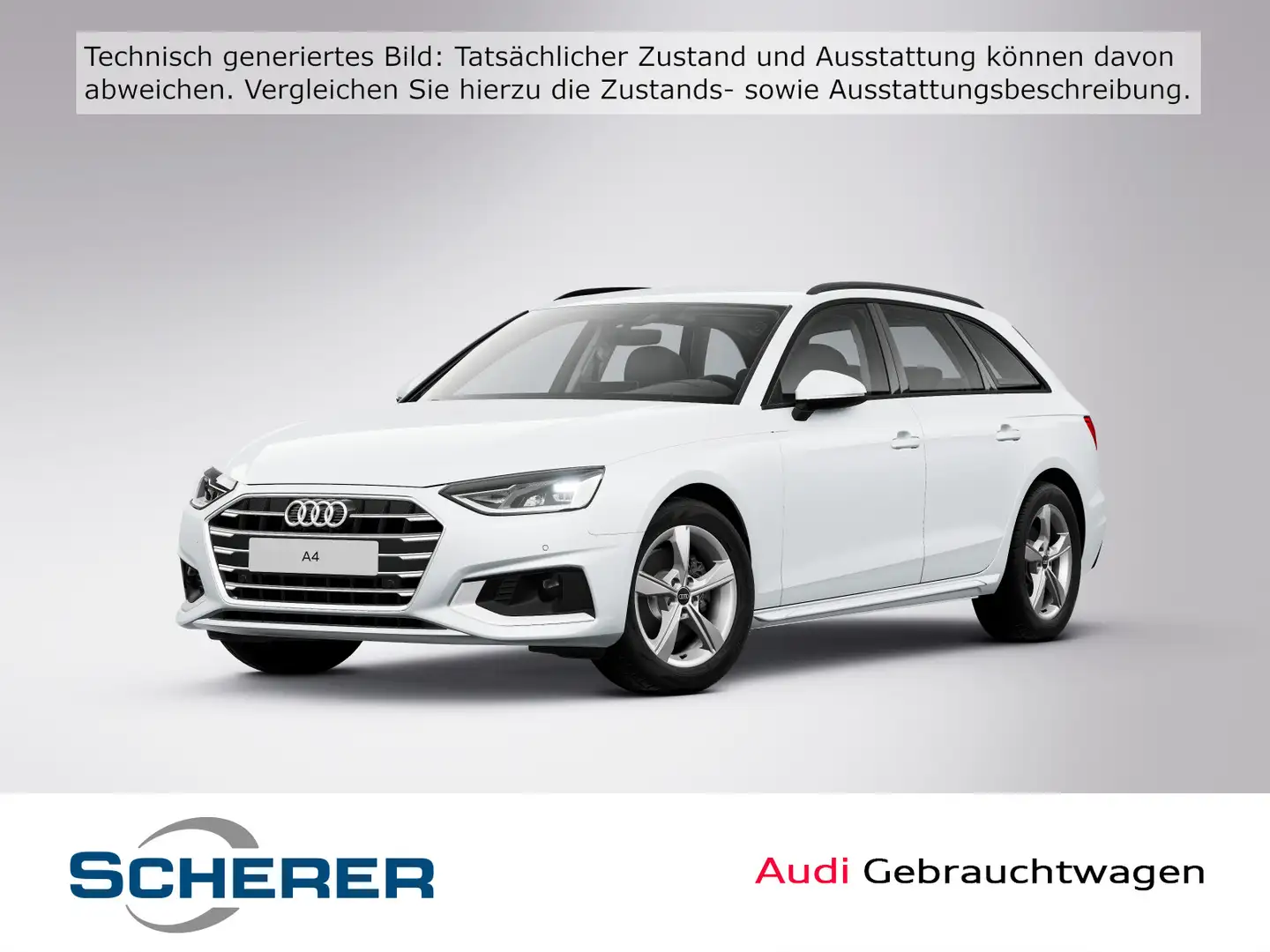 Audi A4 advanced 30 TDI 100(136) kW(PS) S troni Weiß - 1
