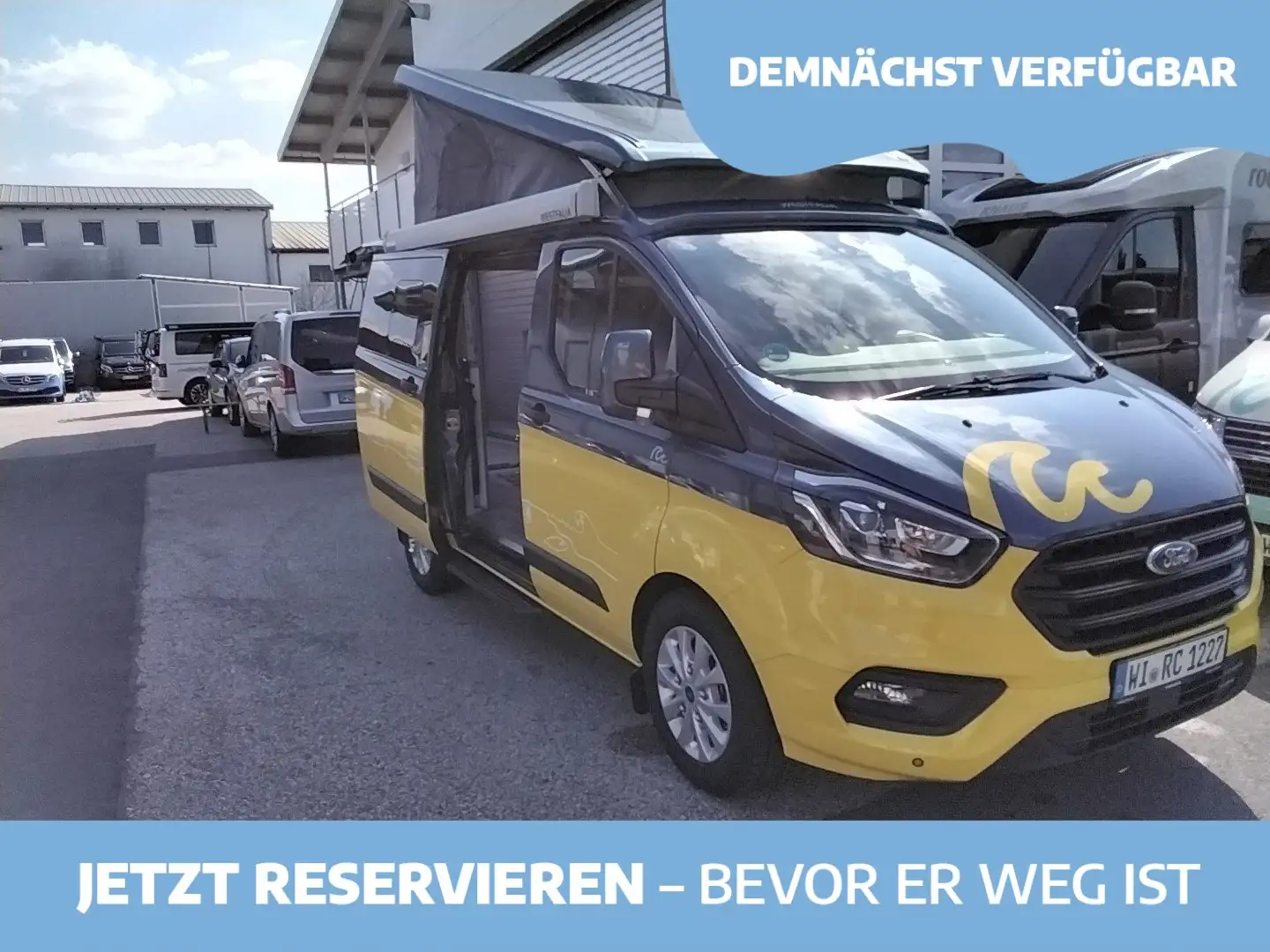 Ford Transit Custom Nugget Markise, Aufst.D, Heckküche, Blau - 1