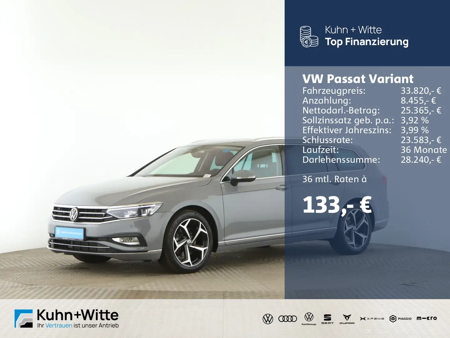 Volkswagen Passat Variant 2.0 TDI Elegance *AHK*RFK*IQ.Ligh Grau - 1