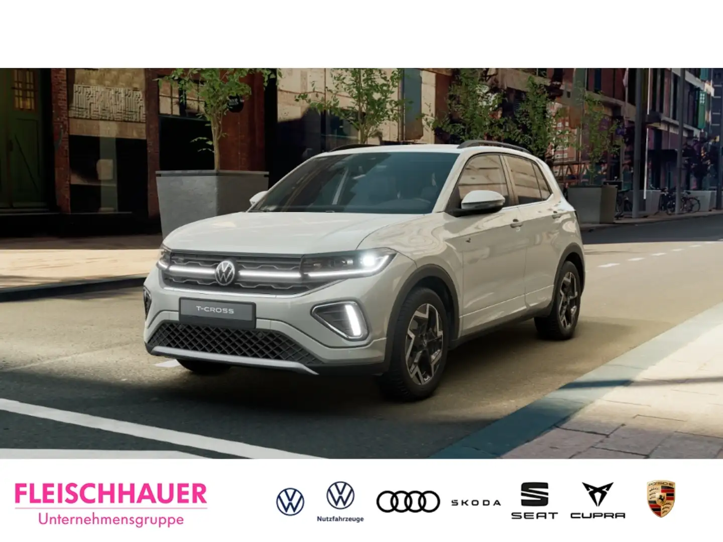 Volkswagen T-Cross 1.0 TSI R-Line ACC CARPLAY NAVI REAR-VIEW Gris - 1