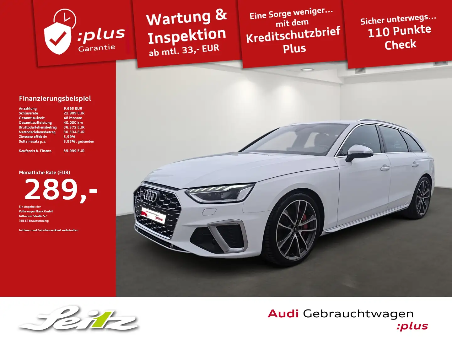 Audi S4 Avant 3.0 TDI quattro *AHK*MATRIX*STANDH*B&O* Wit - 1
