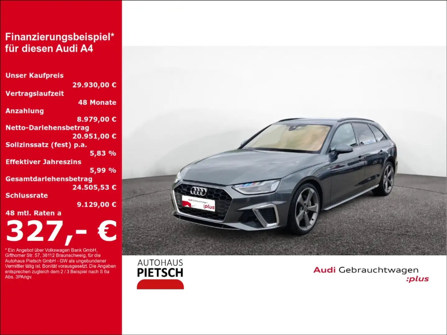 Audi A4 Avant S line 40 TDI quattro AHK LED Keyless Grau - 1