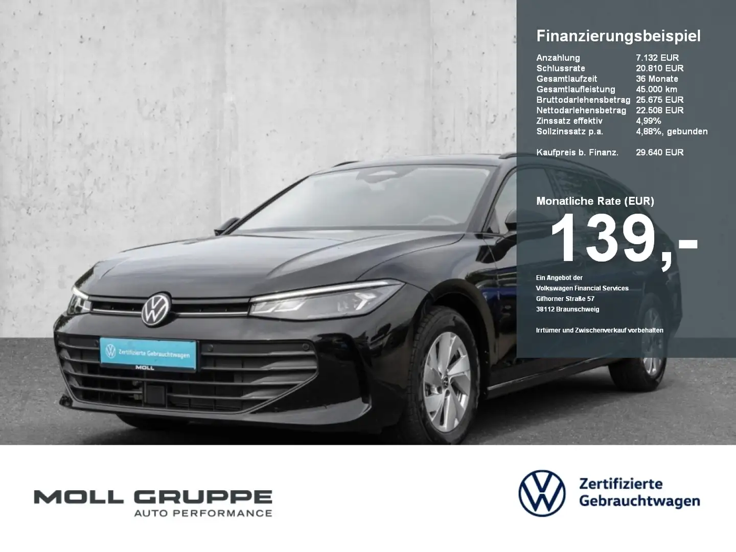 Volkswagen Passat Variant 1.5 eTSI DSG MATRIX ACC AUT KAM Negru - 1