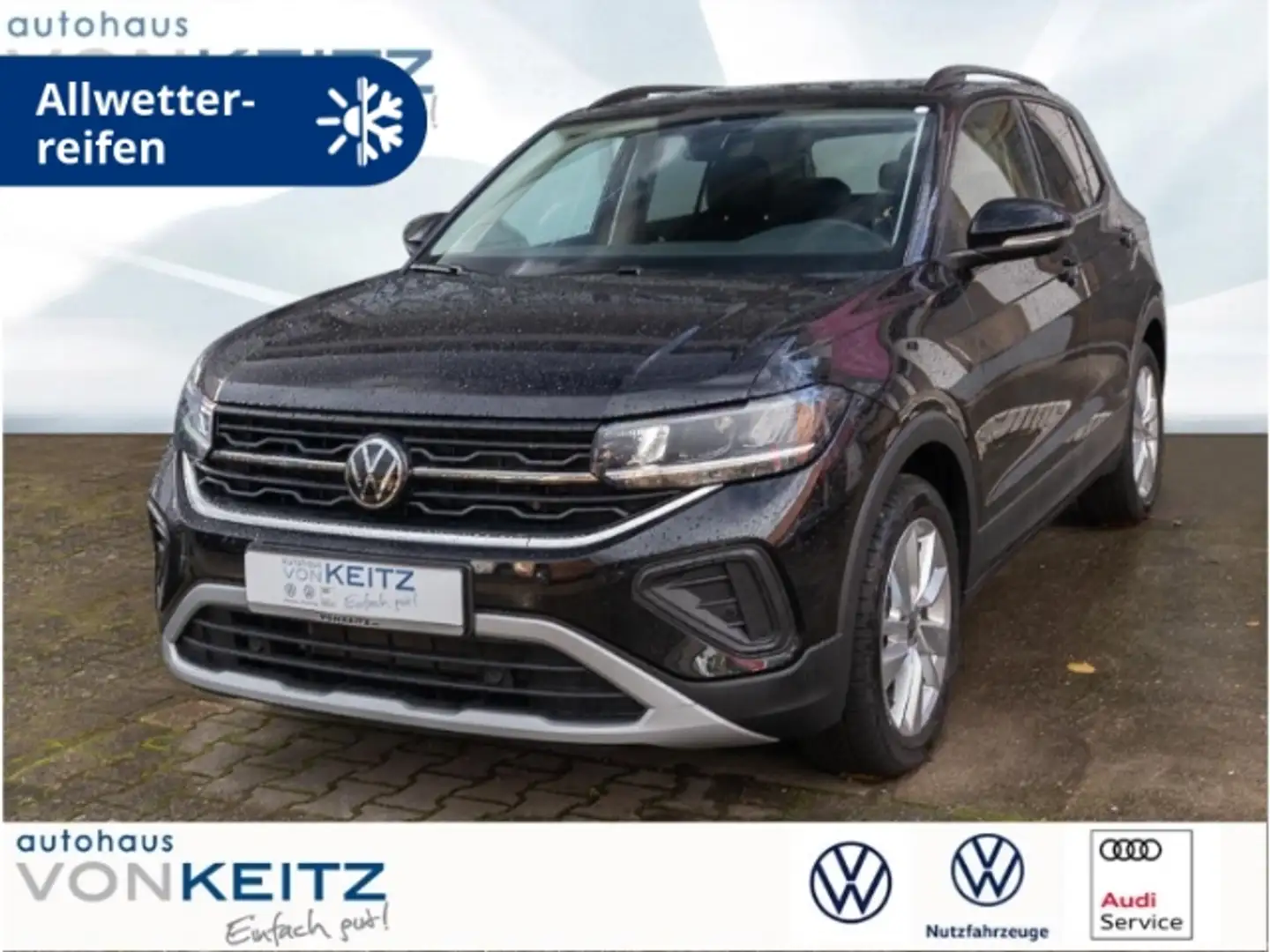 Volkswagen T-Cross 1.0 TSI 85 kW Life +ALLW+RFK+AHK+PDC+BC+ Schwarz - 1