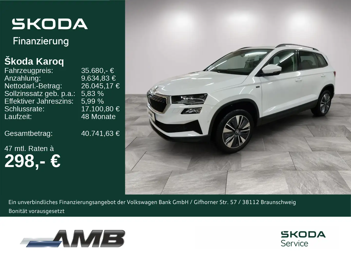 Skoda Karoq Tour 1.5 TSI DSG/Lounge/AHK/Matrix/Standhz Blanc - 1