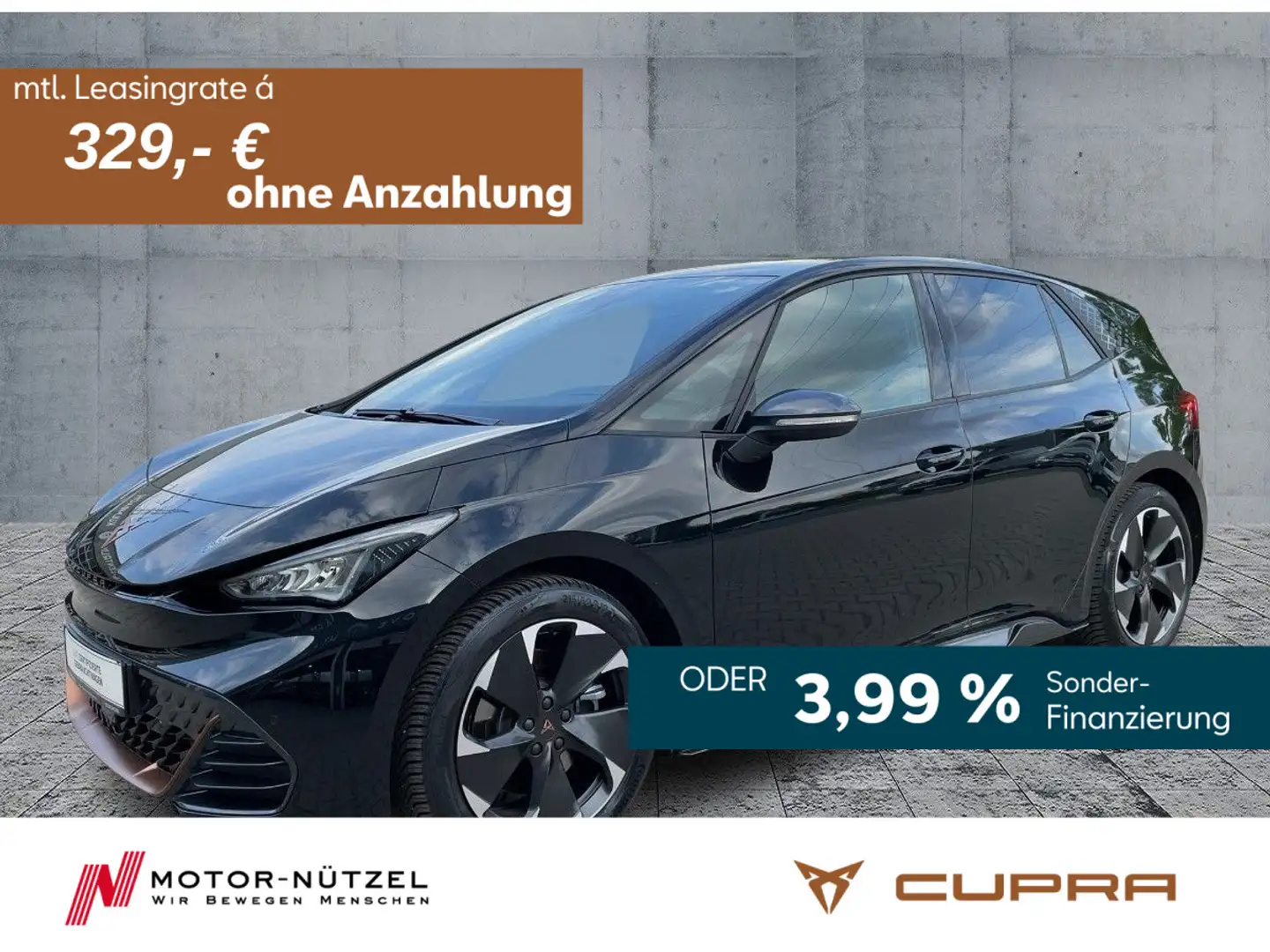 CUPRA Born 82 kWh LED+NAVI+KAMERA+ACC+WÄRMEPUMPE+19Z Schwarz - 1