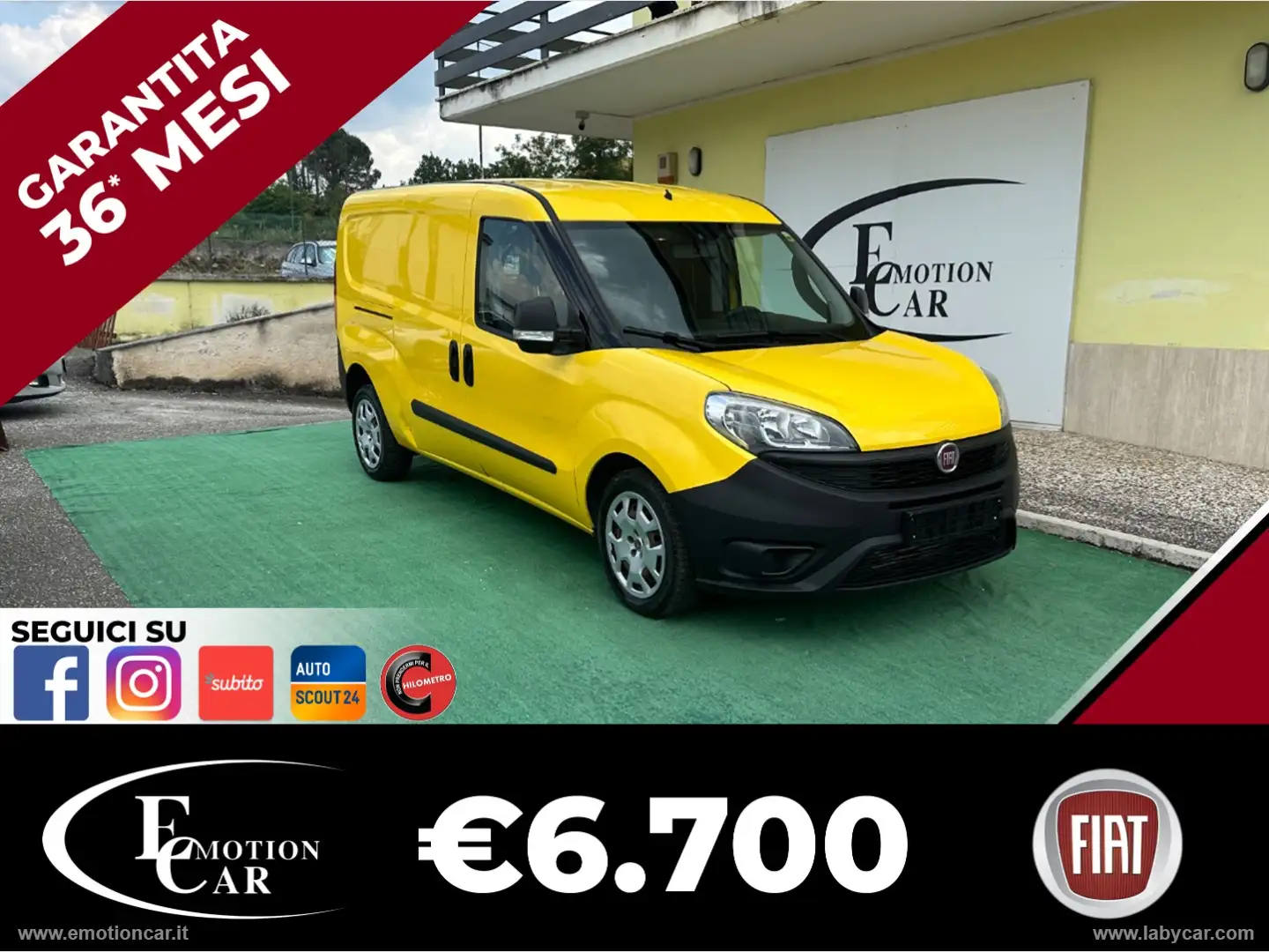 Fiat Doblo 1.3 MJT PL Maxi N1 - 2017 Amarillo - 1