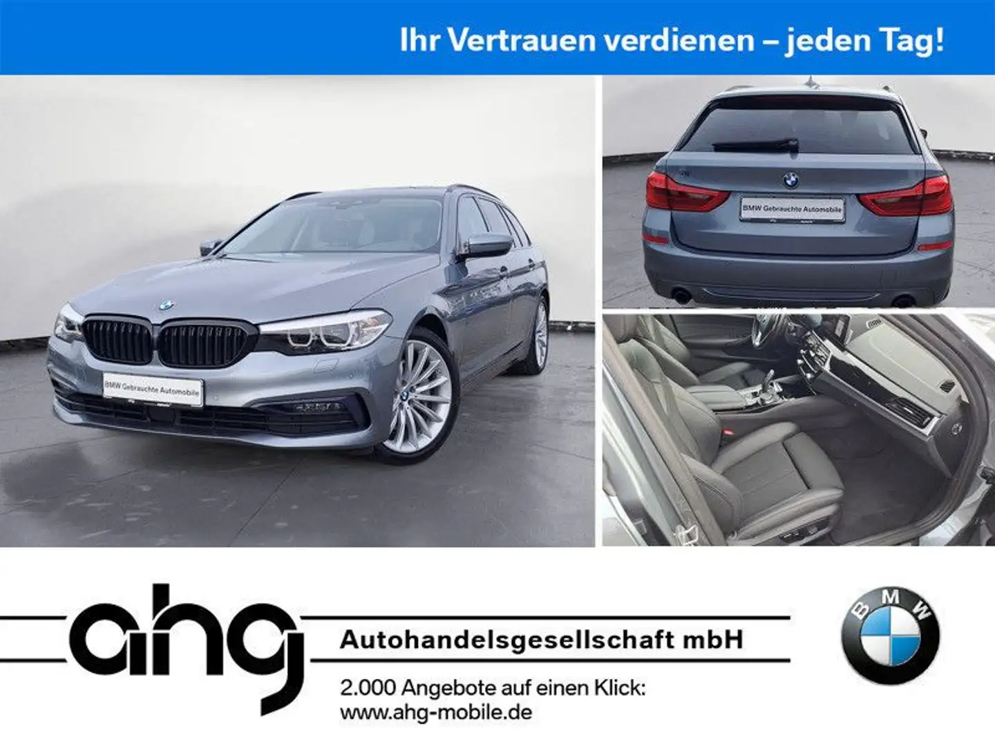 BMW 525 d Touring Sport Line Aut. Navi Prof. ACC PDC Azul - 1