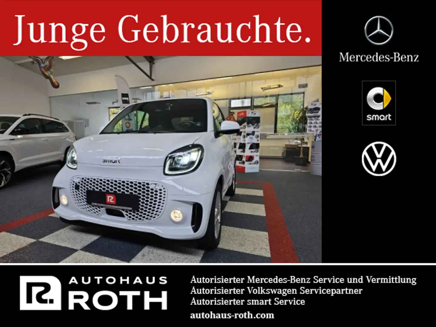 smart forTwo EQ passion Navi/Klima/LED/Sitzhzg./BC/Tempomat NSW Blanc - 1