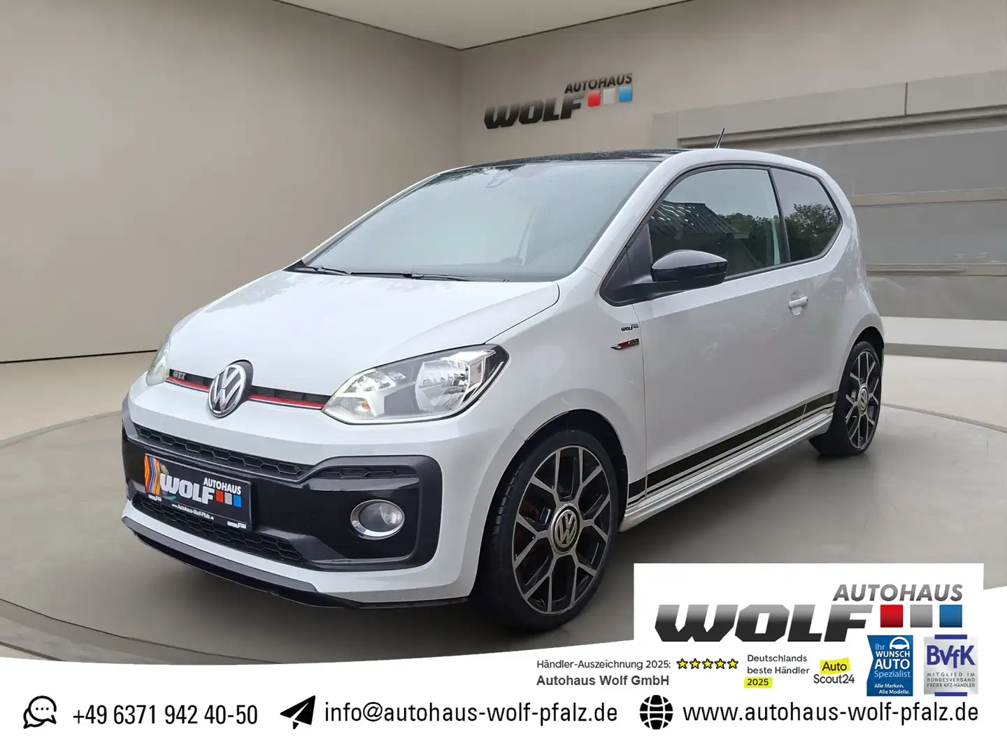 Volkswagen up! GTI 1.0 TSI GRA~RFK~Sound Plus~maps+more~Panorama~ Weiß - 1