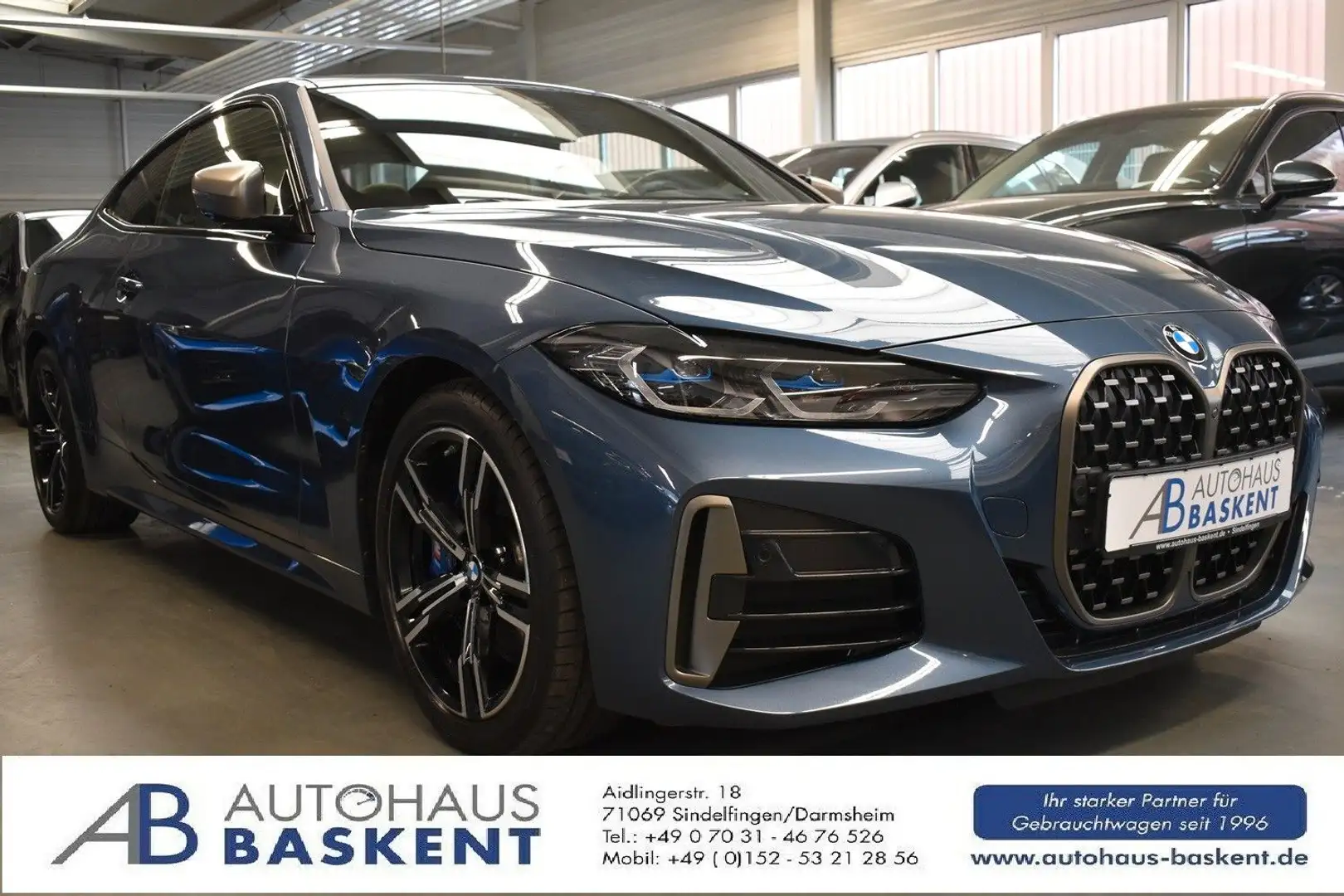 BMW M440 i Coupe*HEAD-UP*LASER*KAMERA*GLASDACH Bleu - 1