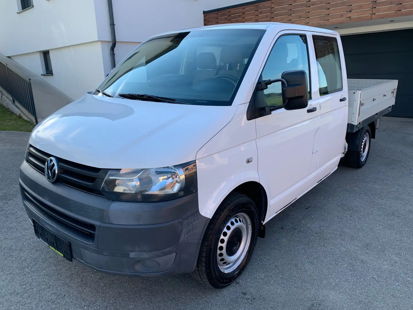 Volkswagen T5 Transporter Pritsche Doppelkabine,Mwst.Ausweisbar,Pickerl Neu Weiß - 1