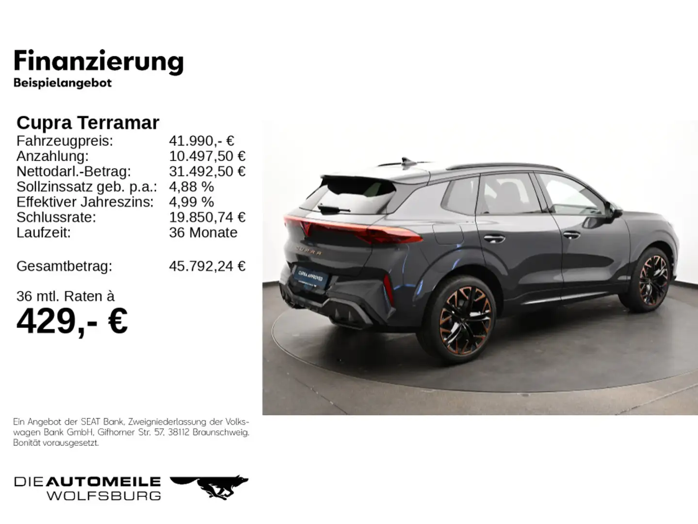 CUPRA Terramar 2.0TSI 4Drive DSG VZ 20"/HUD/NAVI/KAMER Grau - 2