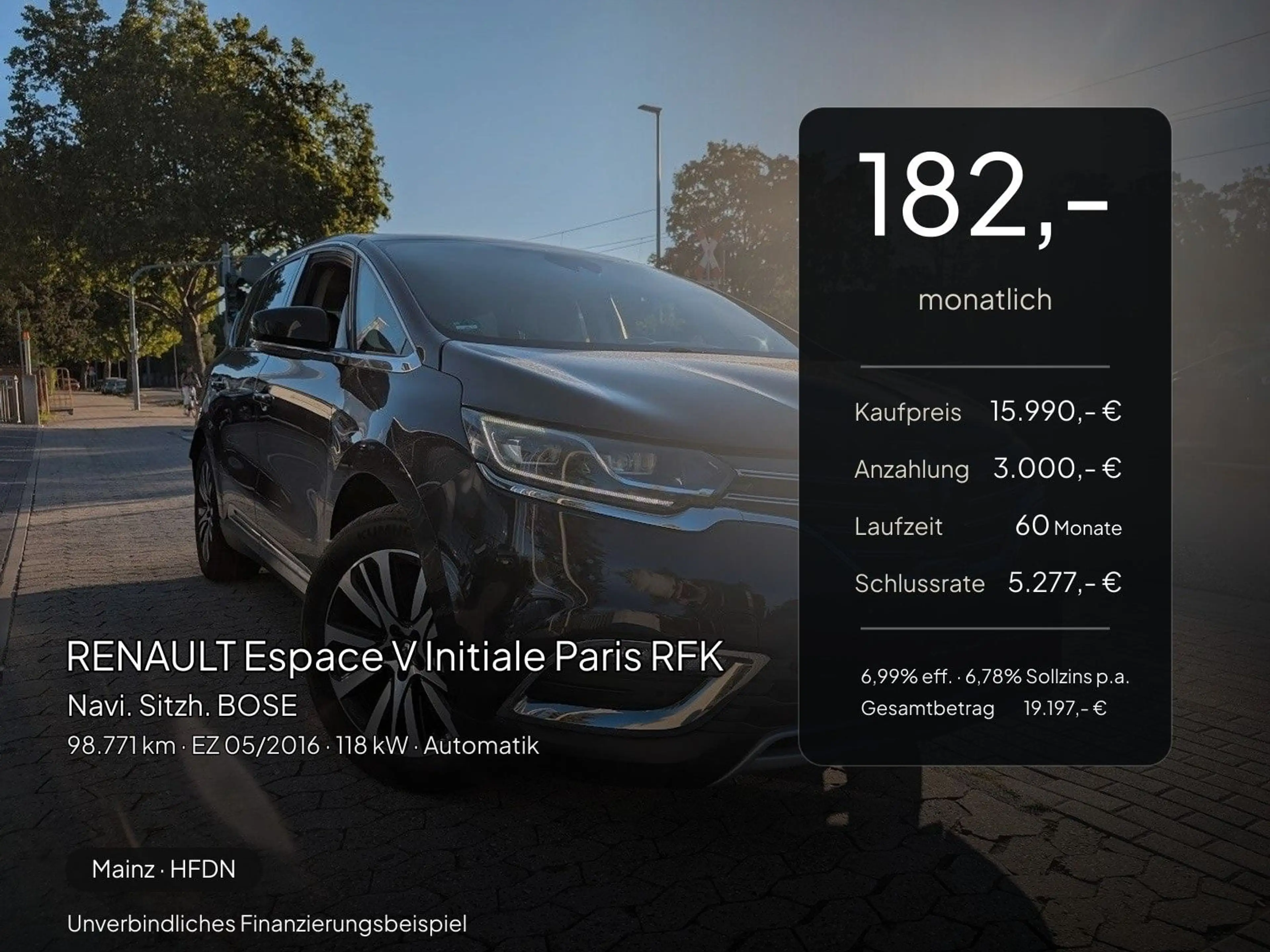 Renault Espace V Initiale Paris RFK. Navi. Sitzh. BOSE. — photo 2