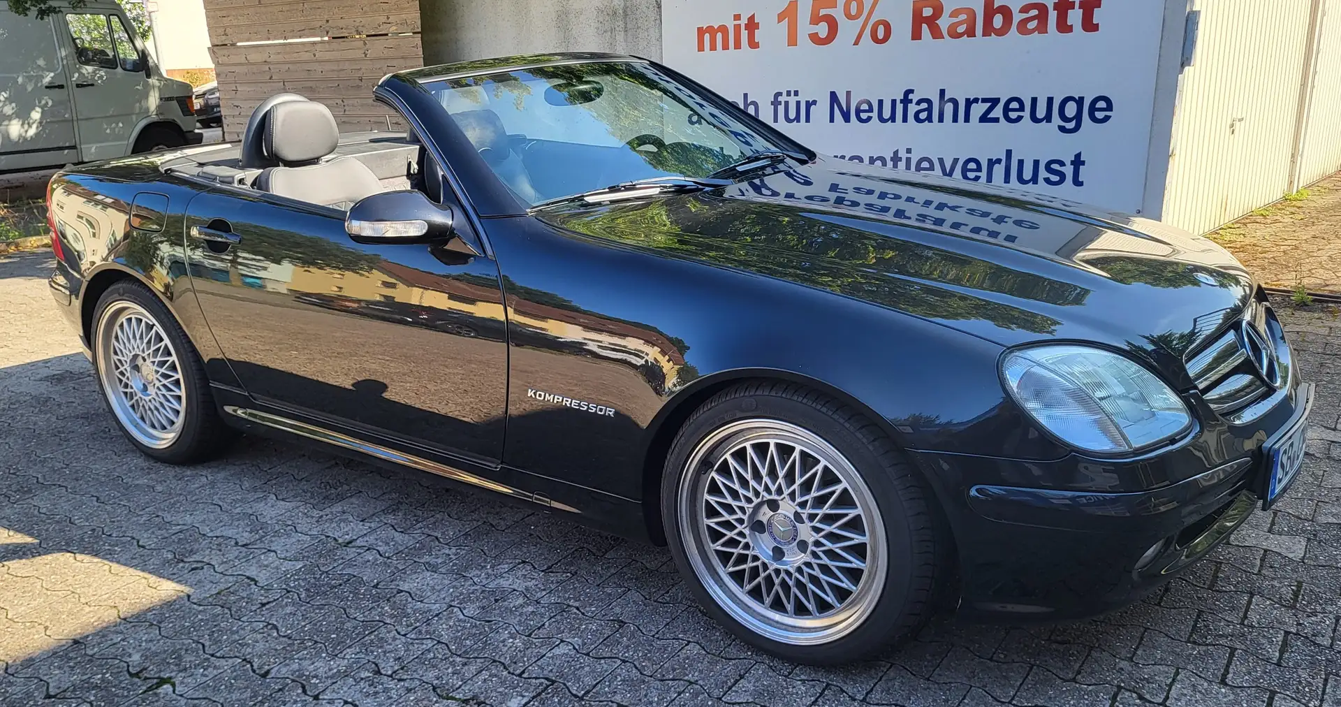 Mercedes-Benz SLK 200 Kompressor, Fzg mit Wertgutachten 18500 Euro Schwarz - 2