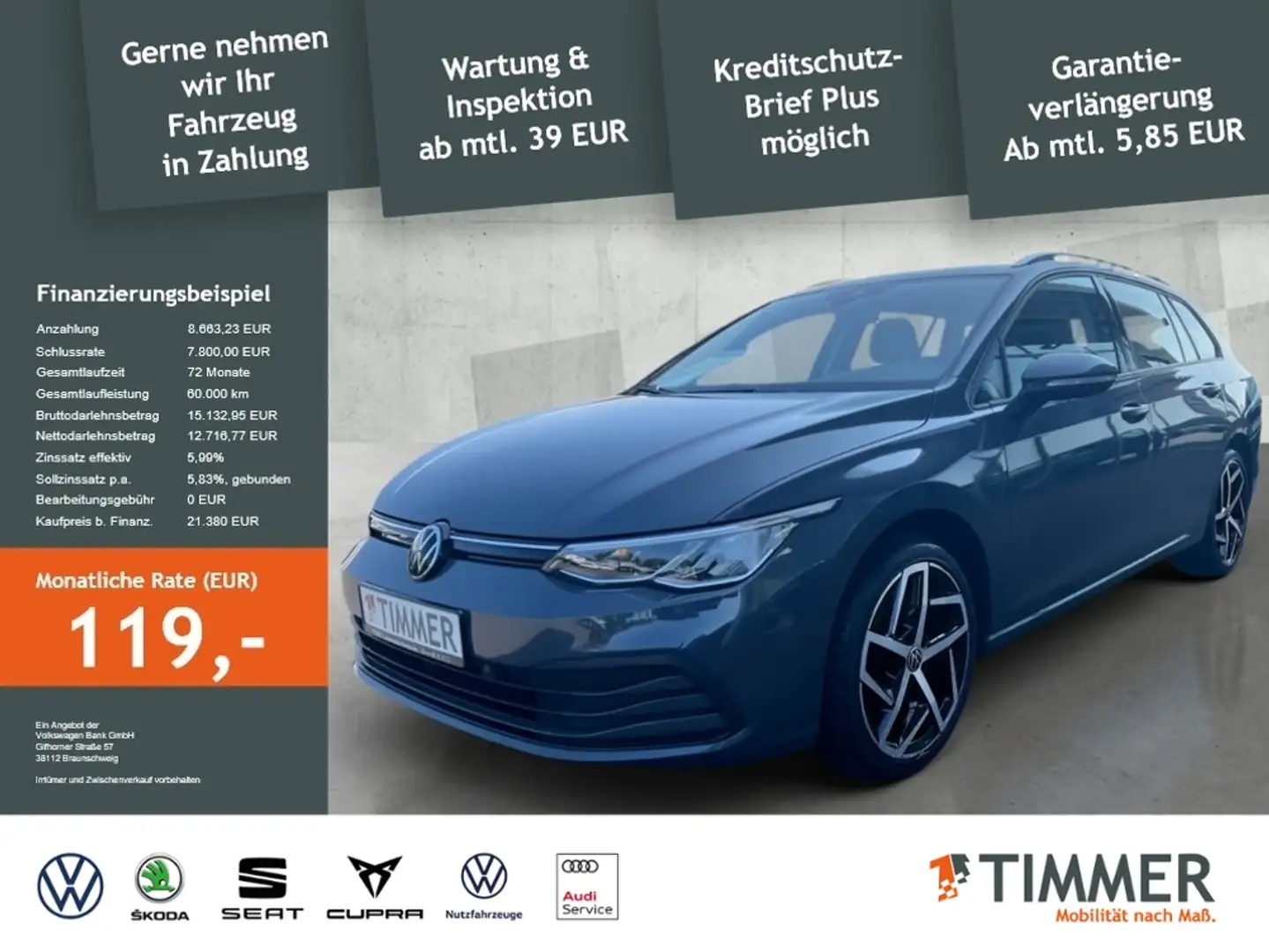 Volkswagen Golf Variant VIII Variant Golf VIII Variant 2.0 TDI *LED*LM18* Grau - 1