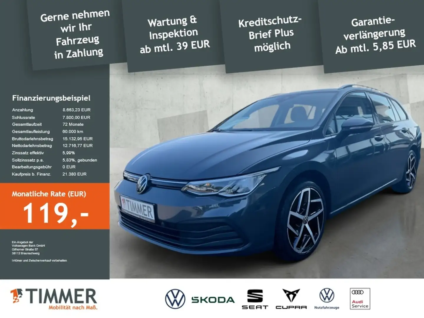 Volkswagen Golf Variant VIII Variant Golf VIII Variant 2.0 TDI *LED*LM18* Grau - 2
