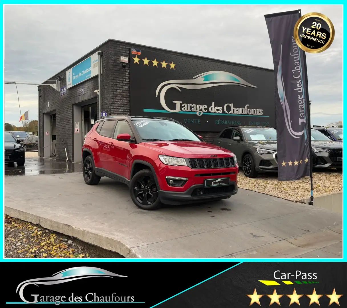 Jeep Compass Night Eagle - 2.0 MJD - ! 4x4 ! - 1er Prop. - Eu6d Rouge - 1