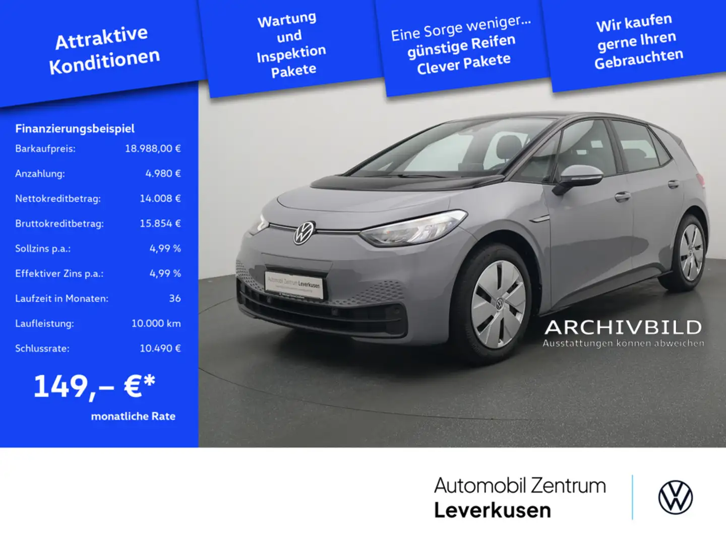 Volkswagen ID.3 Pure Performance LED NAVI PDC KLIMA Grau - 1