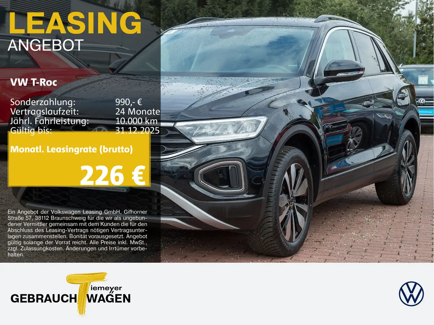 Volkswagen T-Roc 1.0 TSI MOVE LED VIRTUAL KAMERA NAVI LM17 Schwarz - 1