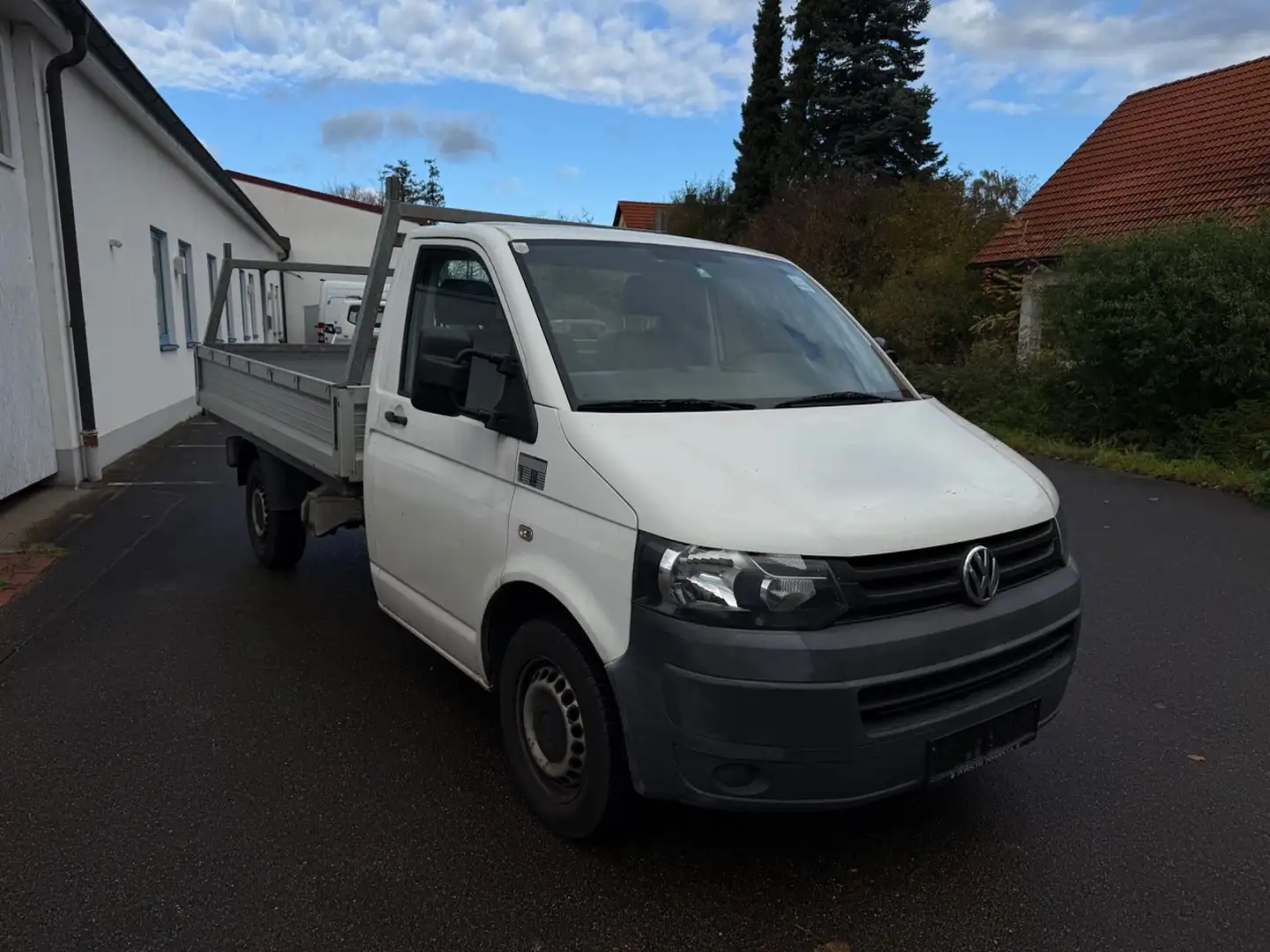 Volkswagen T5 Transporter T5 2.0 TDI Transporter Pritsche Pritsche AHK,3S Weiß - 2