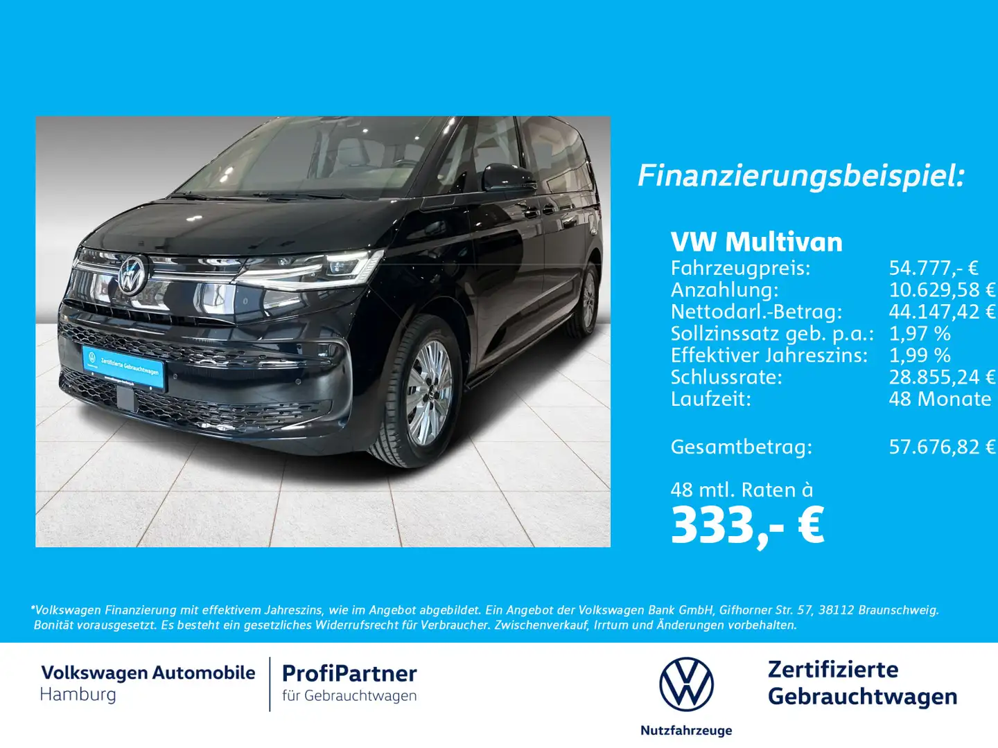 Volkswagen T7 Multivan 2.0 TSI Life DSG Navi Panorama LED Noir - 1