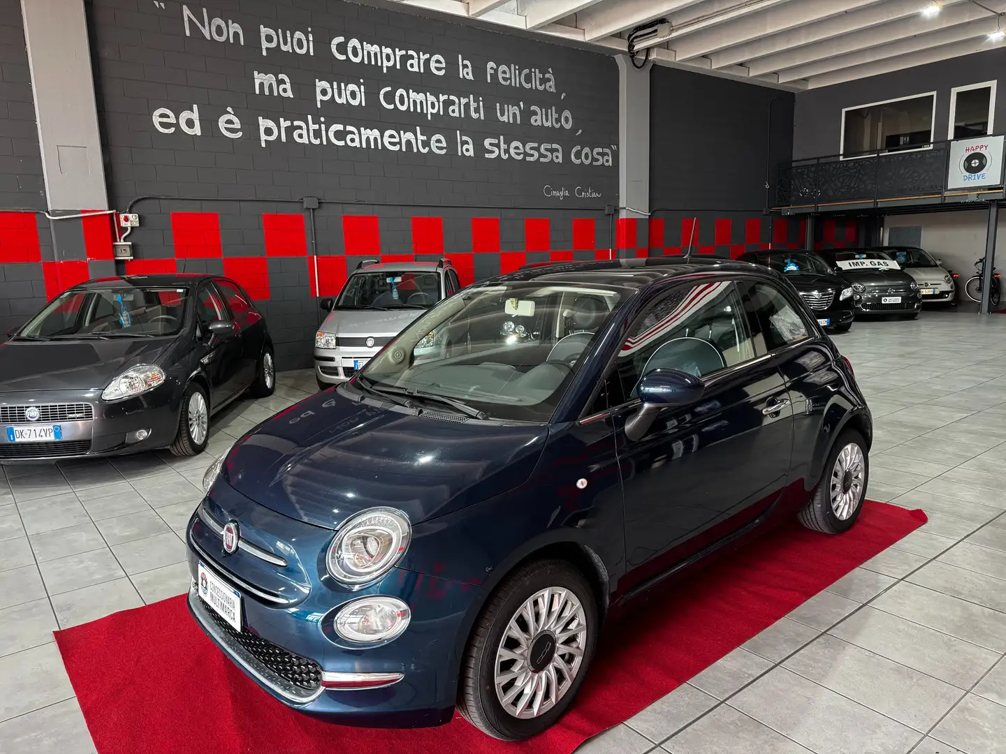 Fiat 500 1.2 Lounge 69cv Blauw - 1