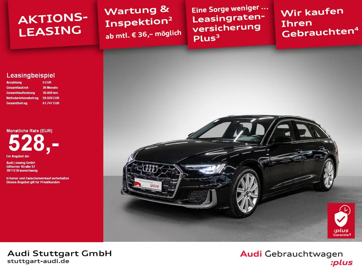 Audi A6 Avant S line 55 TFSI quattro S tronic Pano Schwarz - 1