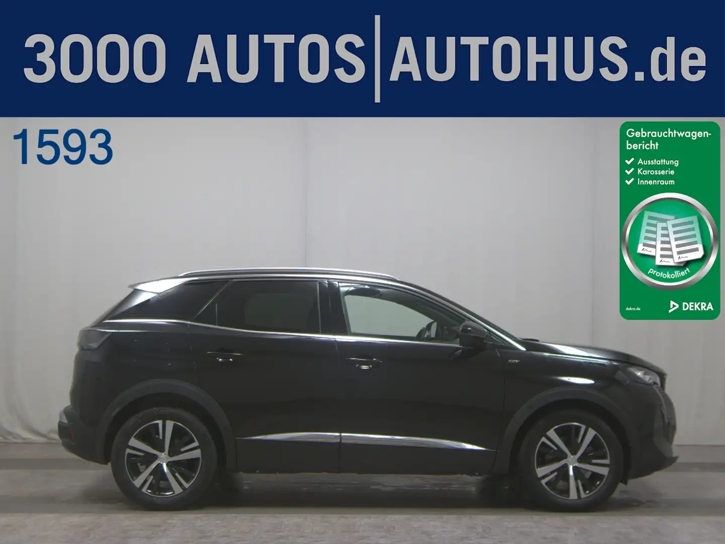 Peugeot 3008 1.5 BlueHDi 130 GT-Line T-Leder Nav LED AHK Schwarz - 1