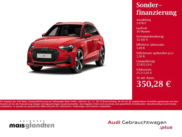 Audi A3 Sportback 35 TDI S line AHK Navi+ Sportsitze