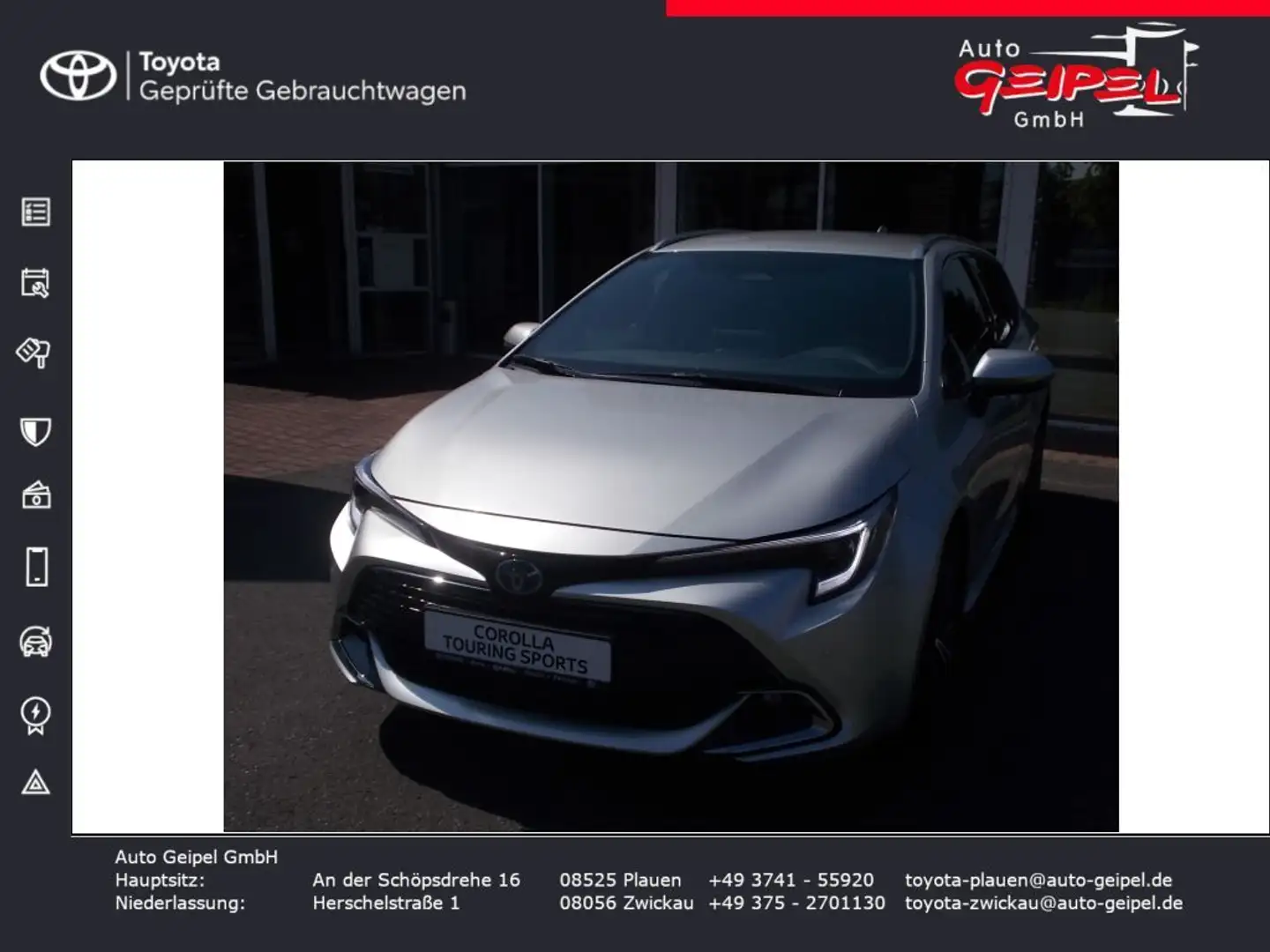 Toyota Corolla 2.0 Hybrid Touring Sports Teamplayer Argent - 2