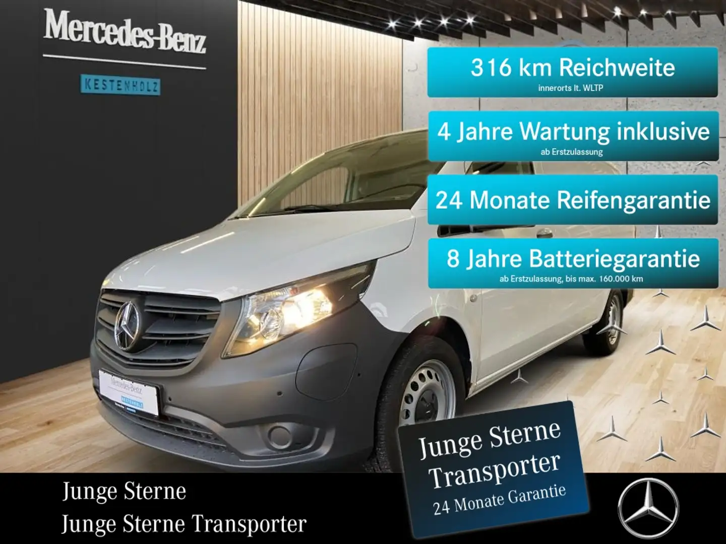 Mercedes-Benz Vito e 112 Kasten Lang *KAM*NAV*SHZ*DAB*STHZ*PDC* Weiß - 1