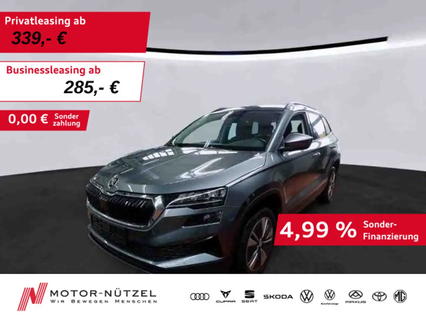 Skoda Karoq 2.0TSI AMBITION LED+AHK+NAV+SHZ+RFK+GRA+VC Grau - 1
