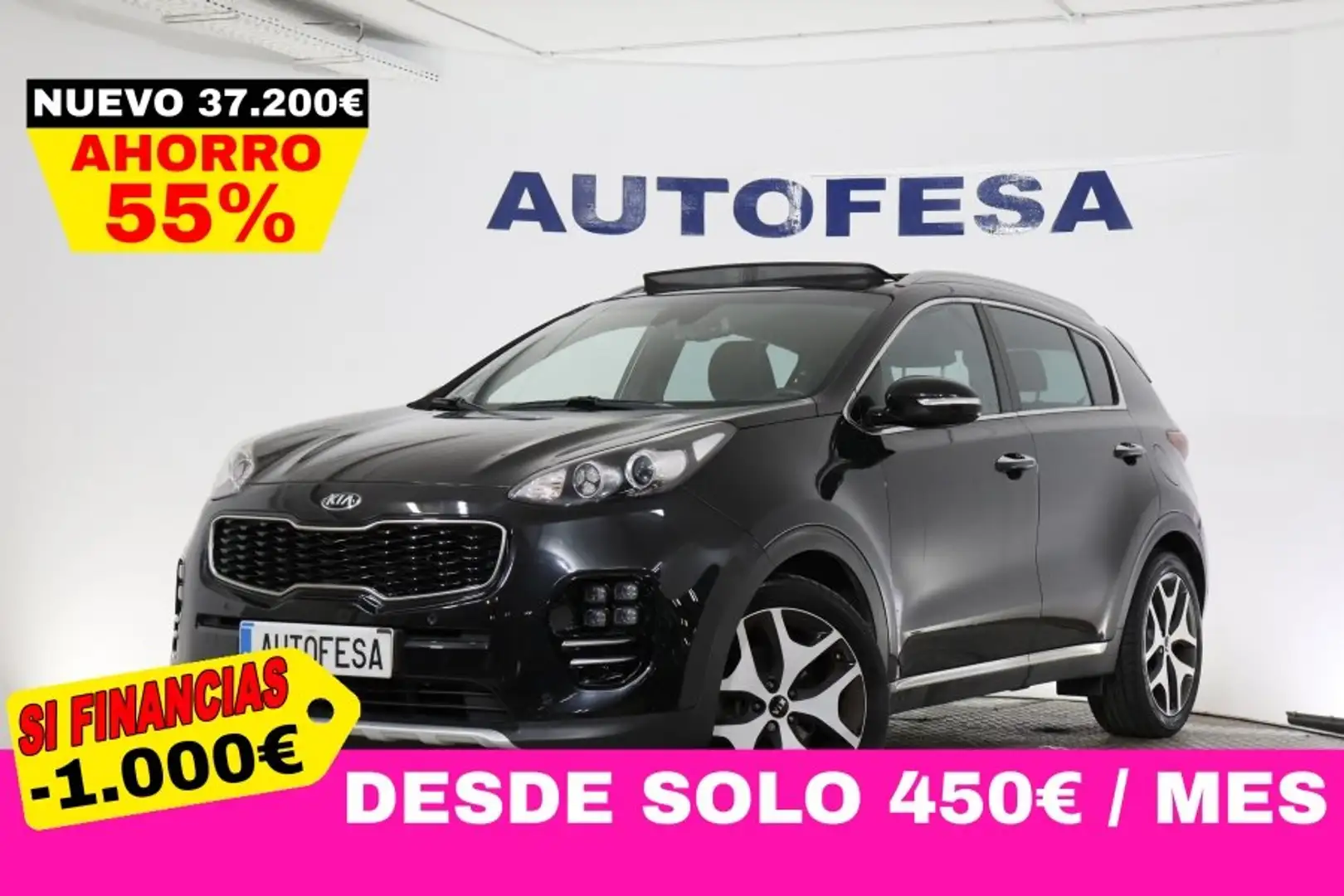 Kia Sportage 1.7 CDI GT LINE 141cv AUTO 5P # TECHO ELE PANORAMI Negro - 1