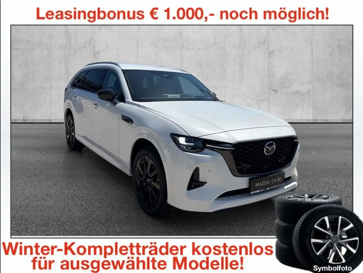 Mazda CX-80 3.3L e-SKYACTIV D AWD Homura Aut. Weiß - 1