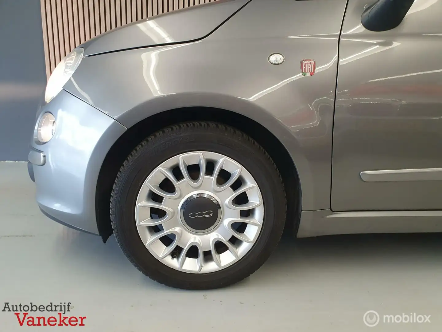 Fiat 500 0.9 TwinAir|Cruise control|A/C|NL auto|LM velgen Grijs - 2