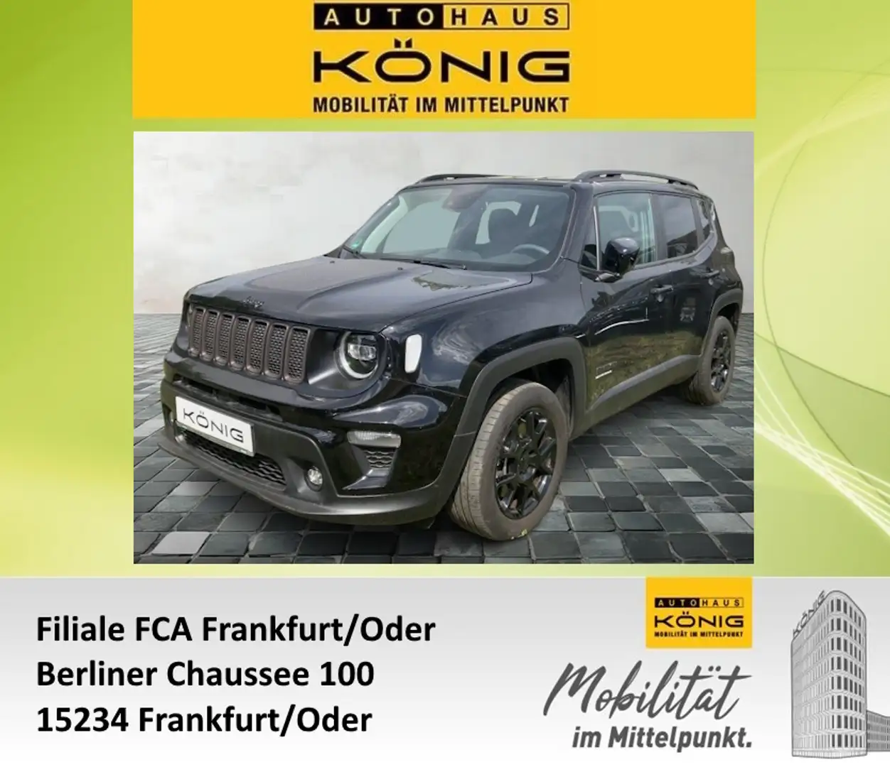 Jeep Renegade Upland Automatik Allrad *Klima*Carplay Schwarz - 1