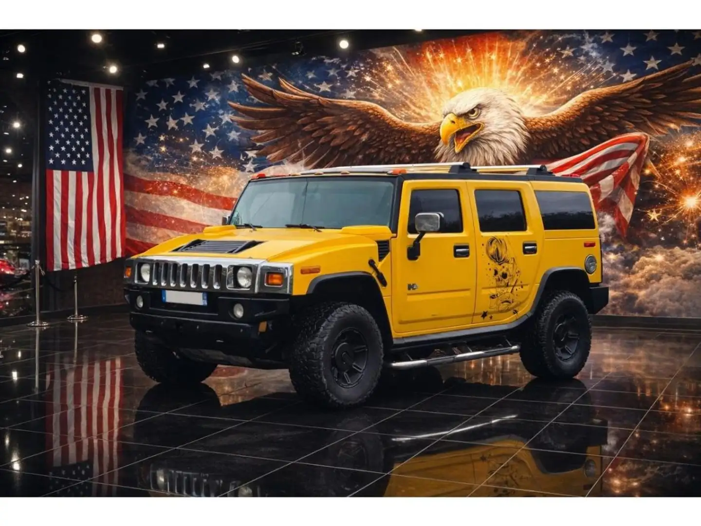 HUMMER H2 6.0 V8 BVA / CARTE GRISE FRANCAISE Amarillo - 1