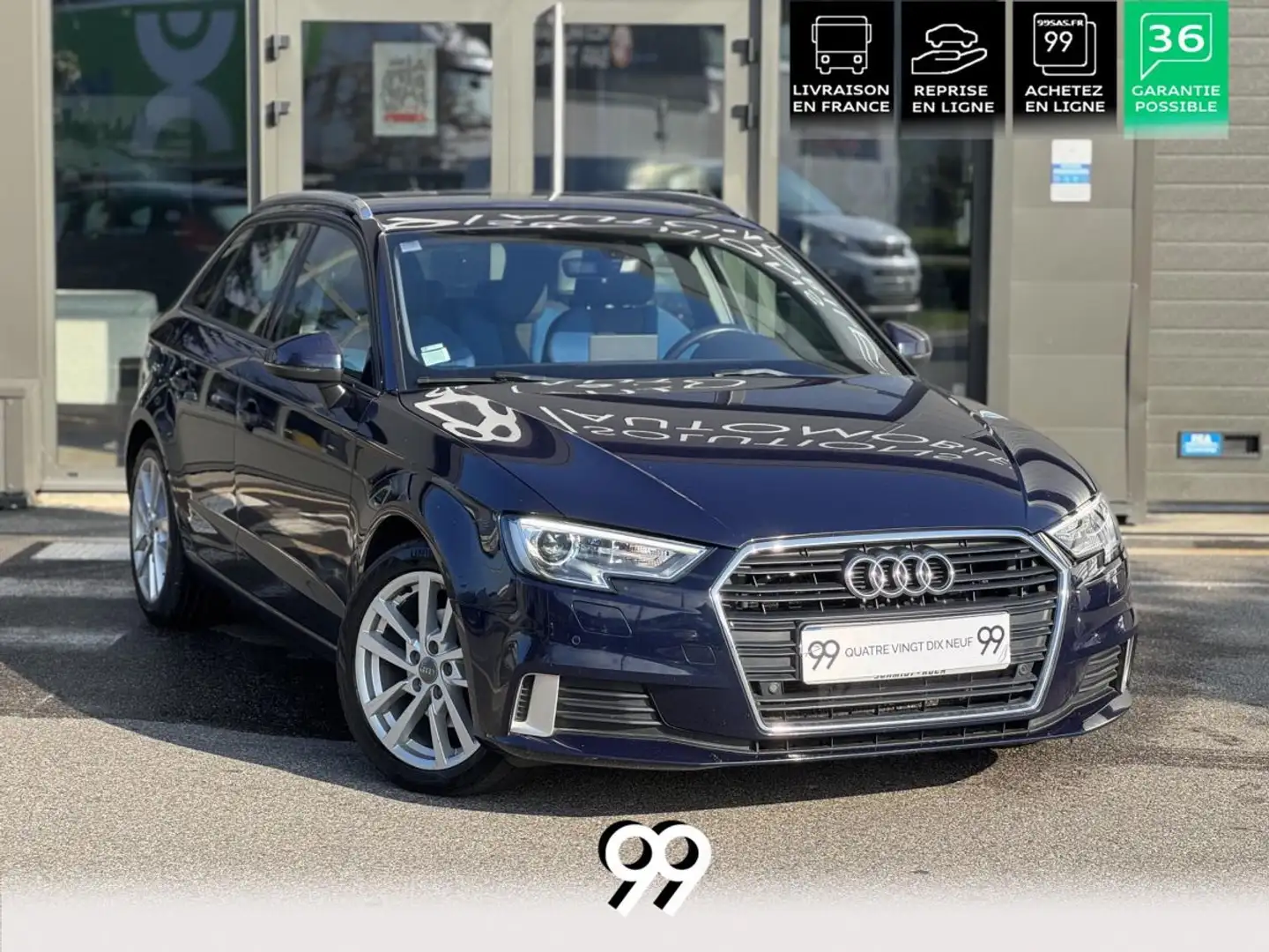 Audi A3 1.6 30 TDI - 116 - BV S-Tronic 7 8V Business Line PHASE 2 Bleu - 1