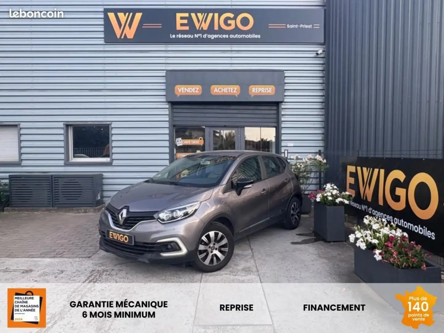 Renault Captur 1.5 DCI 90ch EDC 6 Fiable et Economique Gris - 1
