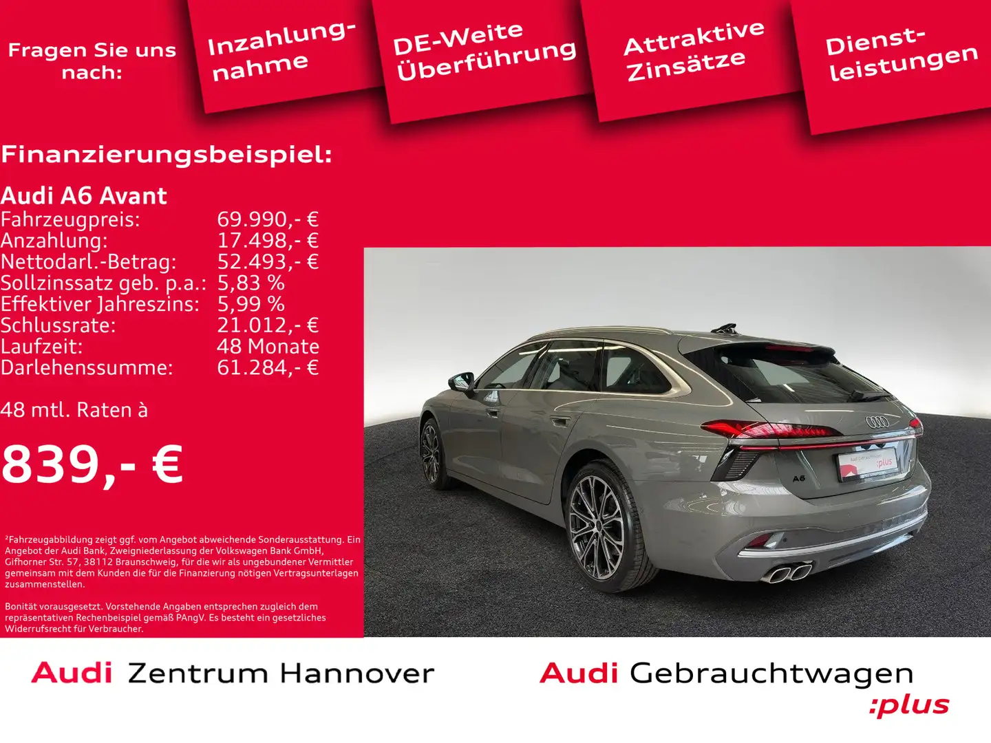 Audi A6 TDI quattro S tronic Grau - 2