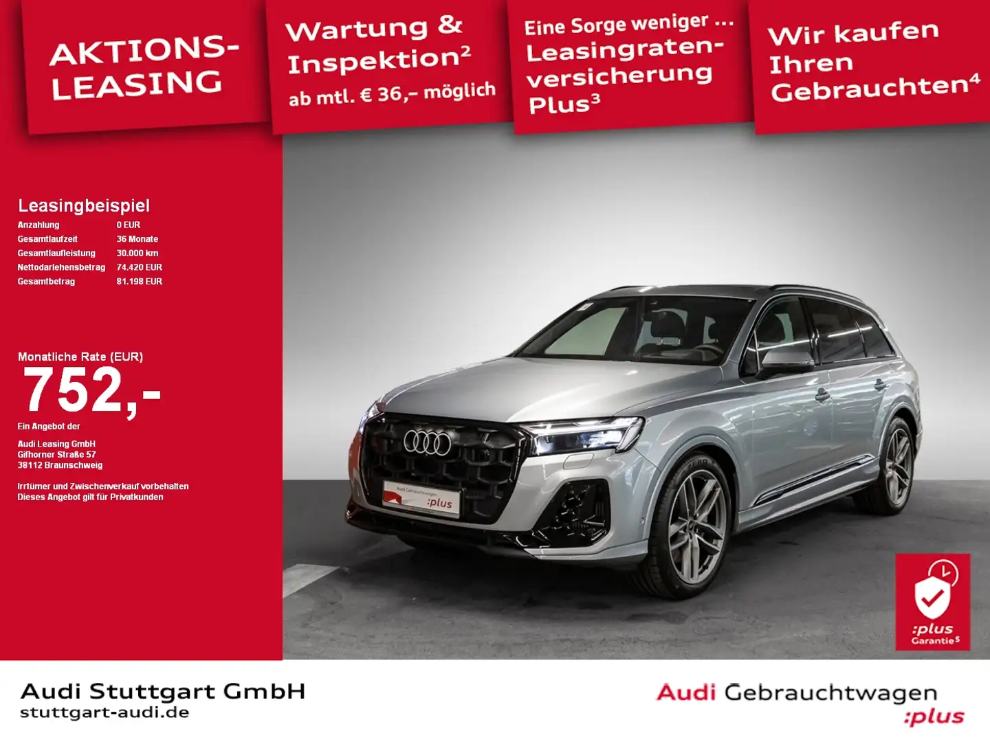 Audi Q7 S line 55 TFSI e quattro tiptronic AHK AIR Zilver - 1