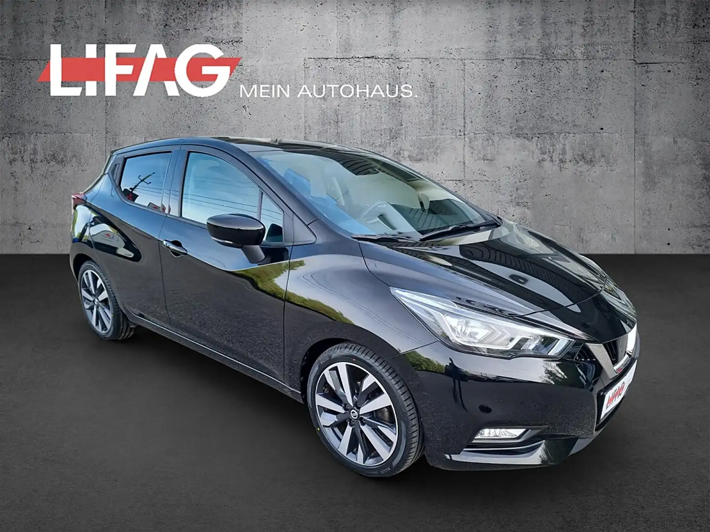Nissan Micra 1,0 IG-T 100 Tekna Schwarz - 1