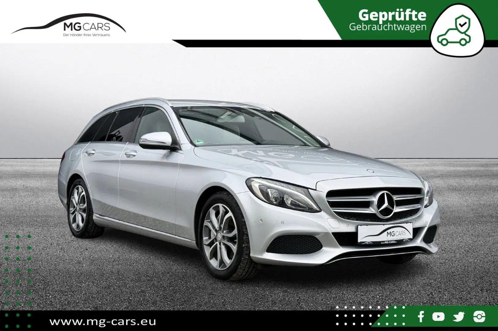 Mercedes-Benz C 250 C250 T~CGI~Leder~Navi~Xenon~99TKM~Airmatic~Top! Argent - 1